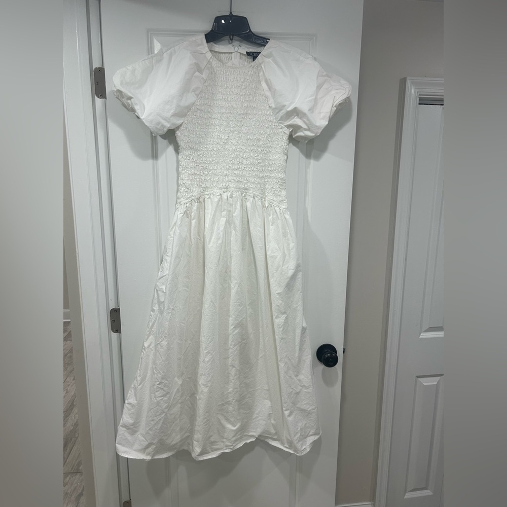 J. Crew White Meadow Dress in Cotton Poplin - Picture 3 of 9